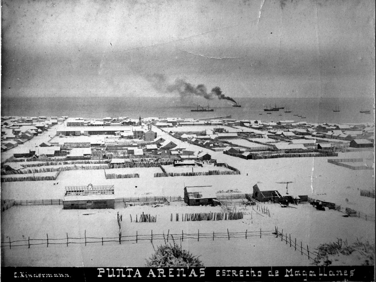 Vista de Punta Arenas nevado