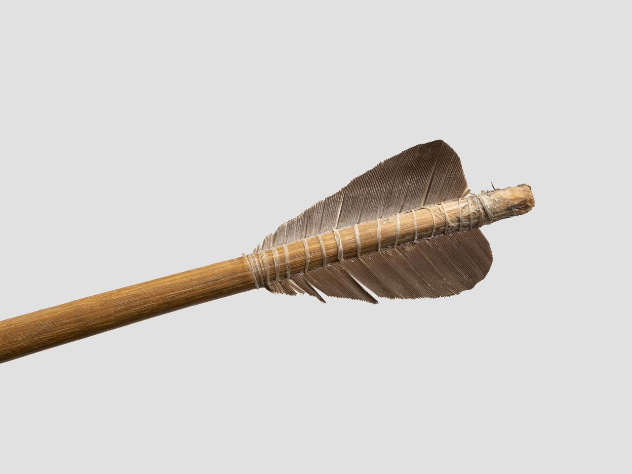 Flecha selknam (detalle de la base)