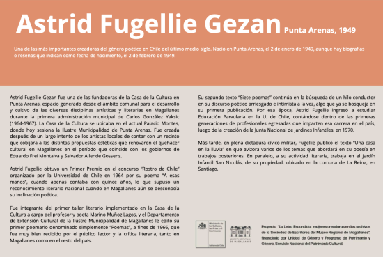 La Letra Escondida, Astrid Fugellie Gezaz