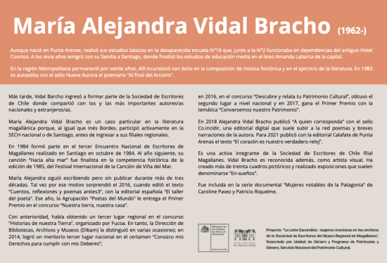La Letra Escondida, María Alejandra Vidal Bracho