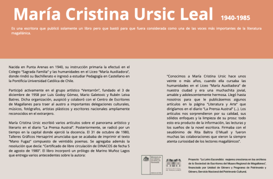 La Letra Escondida, María Cristina Ursic Leal 