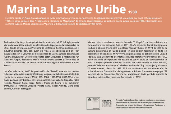 La Letra Escondida,  Marina Latorre Uribe 