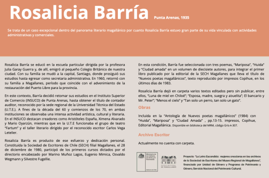 La Letra Escondida, Rosalicia Barría