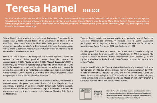 La Letra Escondida, Teresa Hamel