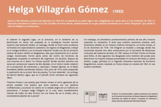 La Letra Escondida, Helga Villagrán Gómez