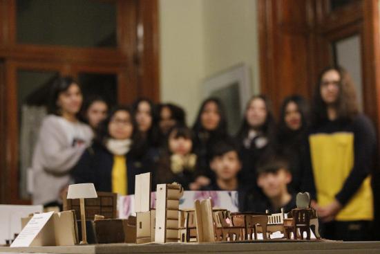 Maquetas a escala de las salas del MRM realizadas por los alumnos del Instituto Superior de Comercio