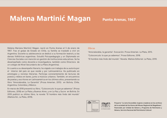 La Letra Escondida, Malena Martinić Magan