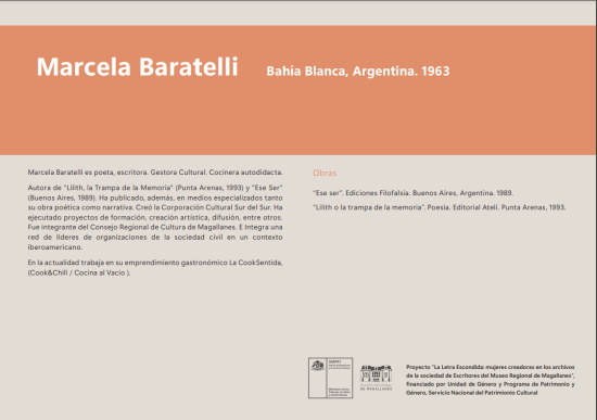 La Letra Escondida, Marcela Baratelli