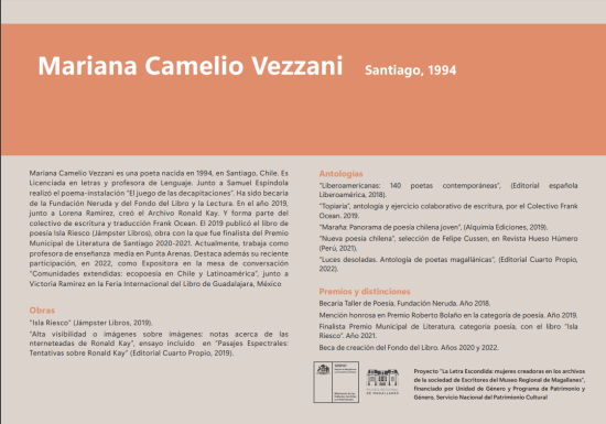 La Letra Escondida, Mariana Camelio Vezzani