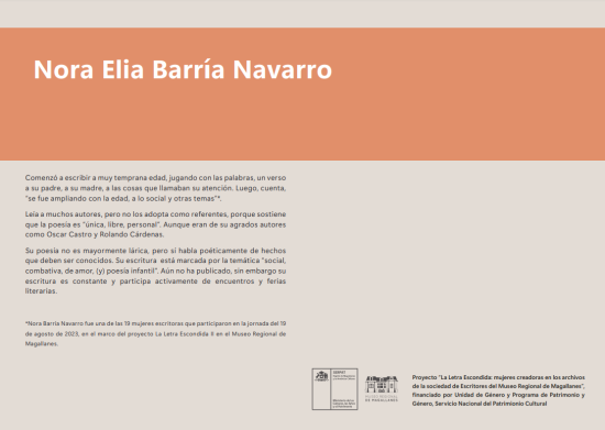 La Letra Escondida, Nora Elia Barría Navarro 