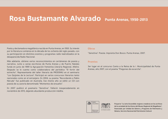 La Letra Escondida, Rosa Bustamante Alvarado
