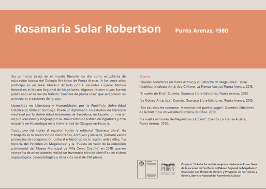 La Letra Escondida, Rosamaría Solar Robertson