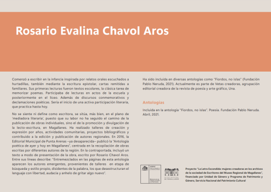 La Letra Escondida, Rosario Evalina Chavol Aros