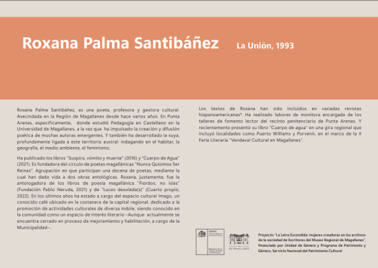 La Letra Escondida, Roxana Palma Santibáñez