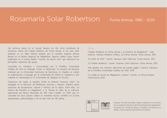 La Letra Escondida, Rosamaría Solar Robertson