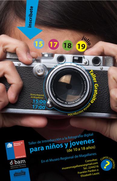 Afiche de taller de fotografía digital