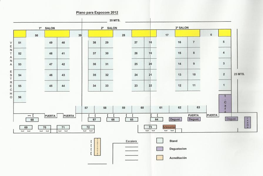Plano de ubicación de la Expocom