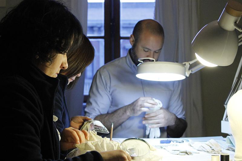 Trabajando en el material textil