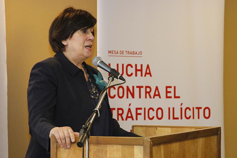 Sra Lina Nagel, coordinadora Mesa de trabajo de lucha contra el tráfico ilícito de bienes patrimoniales. Sra Lina Nagel, coordinadora Mesa de trabajo de lucha contra el tráfico ilícito de bienes patrimoniales.