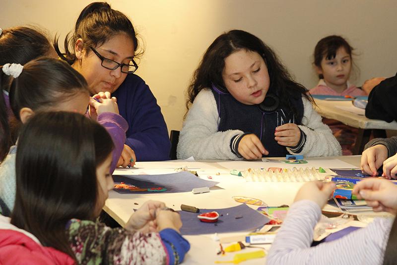 Alumnos del taller de pintura